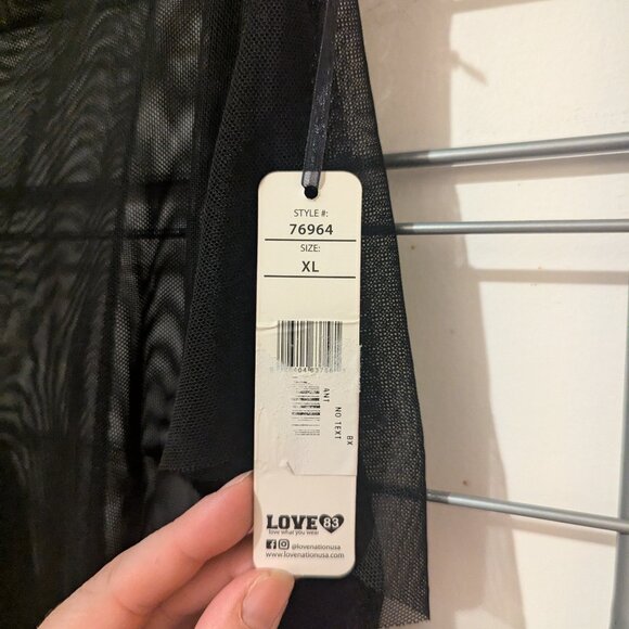 Black mesh pants with side details NWT - Picture 3 of 5